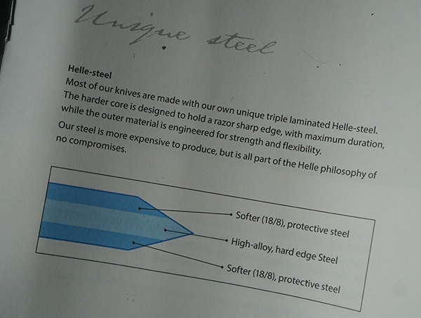 Helle Unique Knife Steel With Razor Sharp Edge