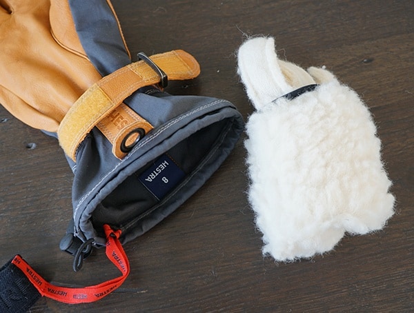 Hestra Alpine Pro Narvik Wool Insert Detail