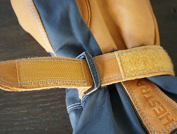 Hestra Alpine Pro Narvik Wool Terry Gloves Leather Pull Strap Open Velcro