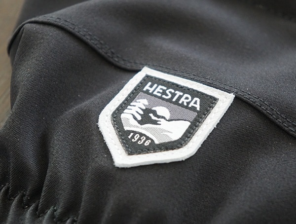 Hestra Army Leather Heli Ski Gtx Gore Grip Brand Patch On Gloves Top