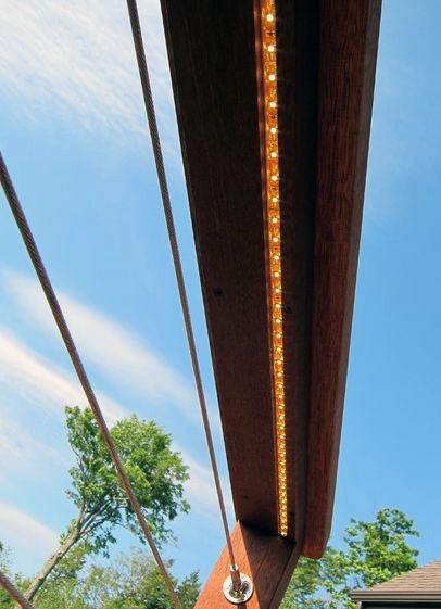 Hidden Led Strip Railing Exterior Deck Lighting Designs