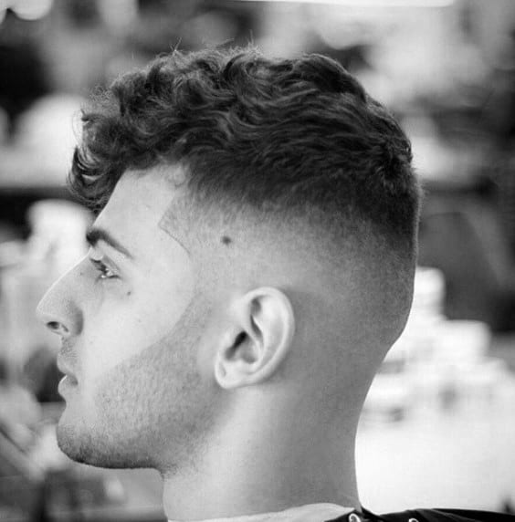 High Fade Curly Hair For Males Medium Length