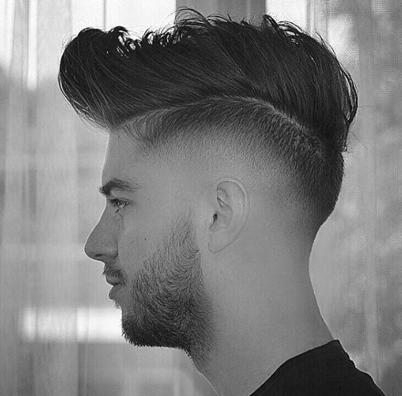 High Fade Medium Hair Mens