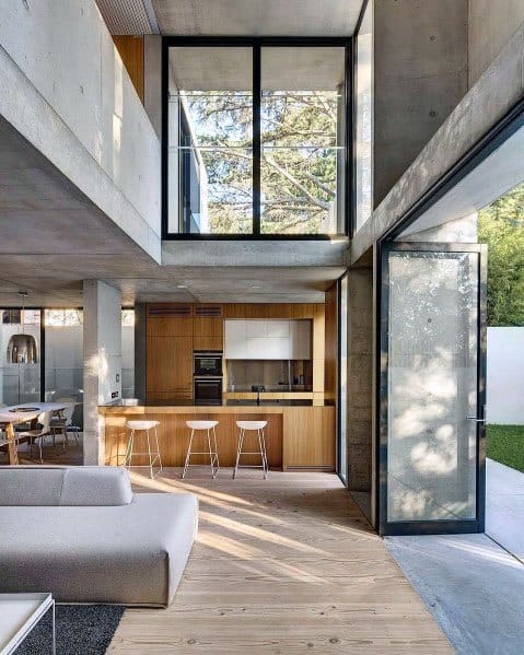 High Modern Conrete Vaulted Ceiling Ideas