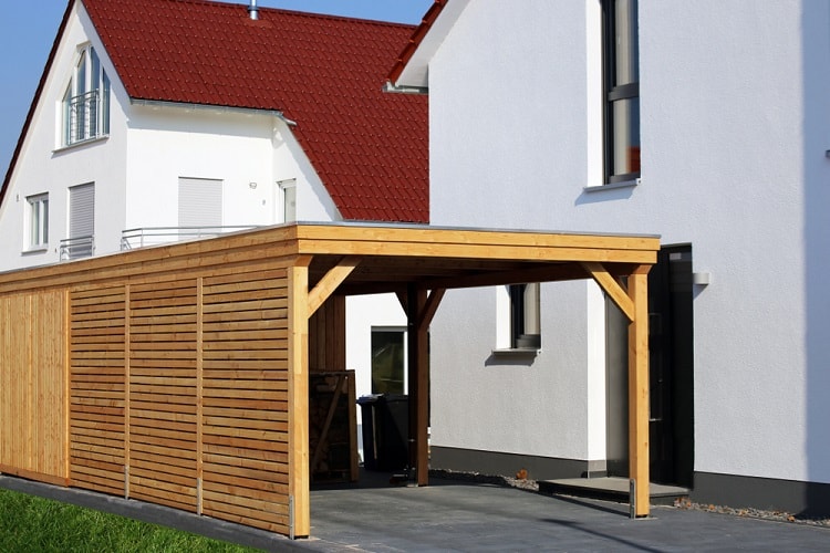wood car port