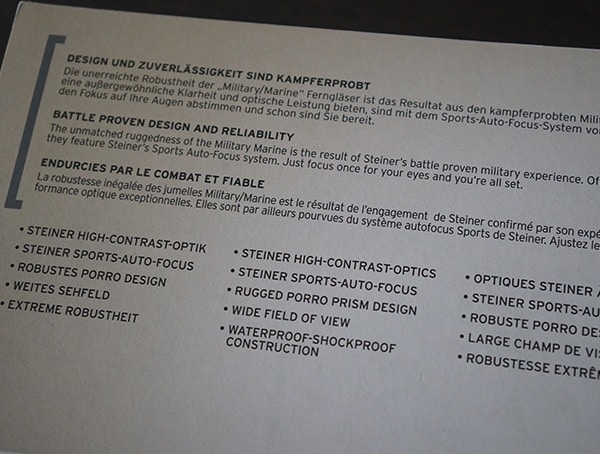 Highlights And Features Steiner Military Marine 10x 50 Binocular