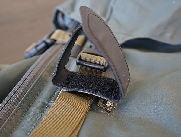 Hiking Pole Attachement Open Fjallraven Kajka Backpack Velcro Detail