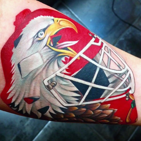 Hockey Helmet Mens Arm Tattoos