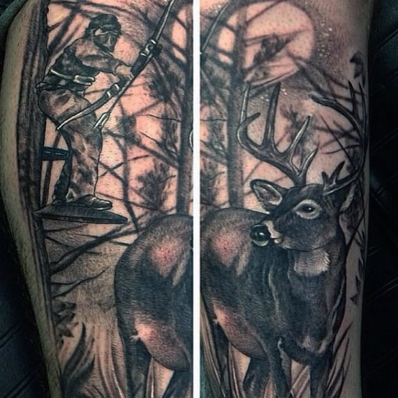 Hog Hunting Tattoos For Men