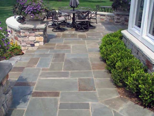 Home Backyard Designs Flagstone Patio