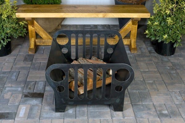 Home Backyard Designs Jeep Themed Metal Fire Pit