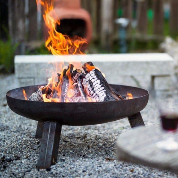Home Backyard Designs Steel Fire Pit