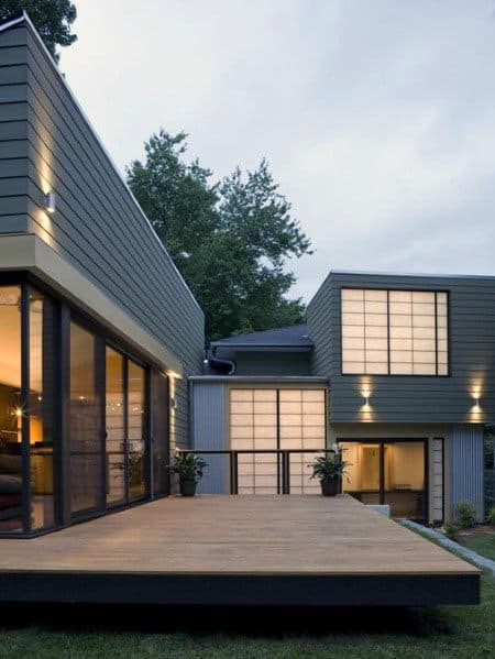 Home Backyard Floating Deck Modern Ideas