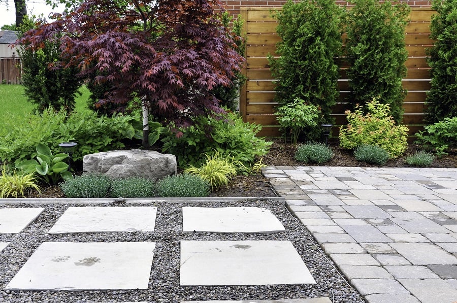 gravel paver surround