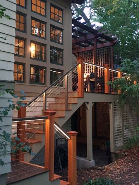 Home Exterior Designs Deck Lighting