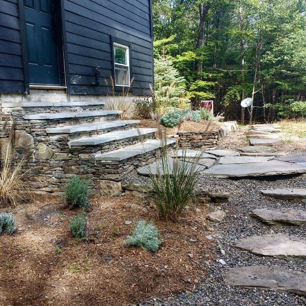 Home Exterior Stepping Stone Patio Path