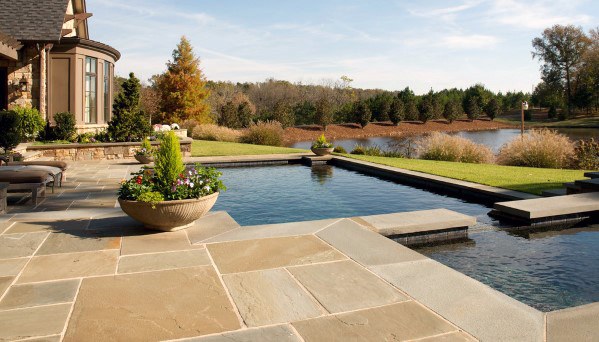 Home Ideas Flagstone Patio Pool