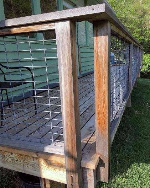 mesh wire metal railing