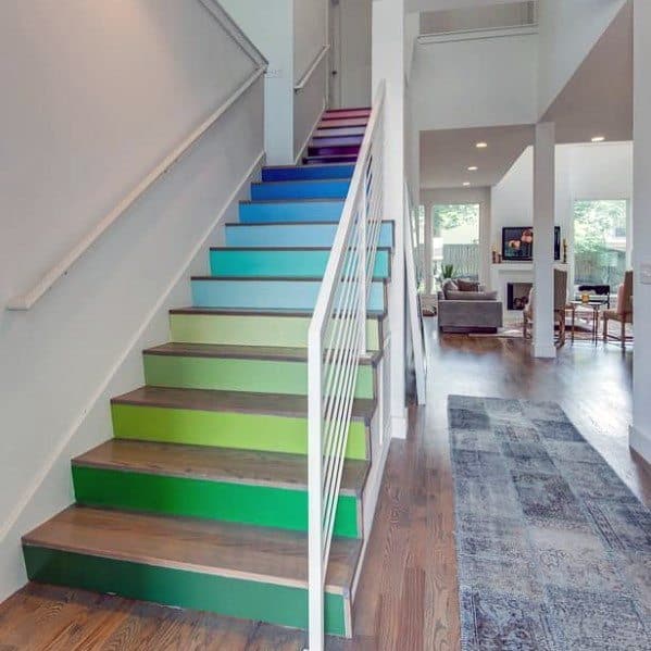 color block stairs 