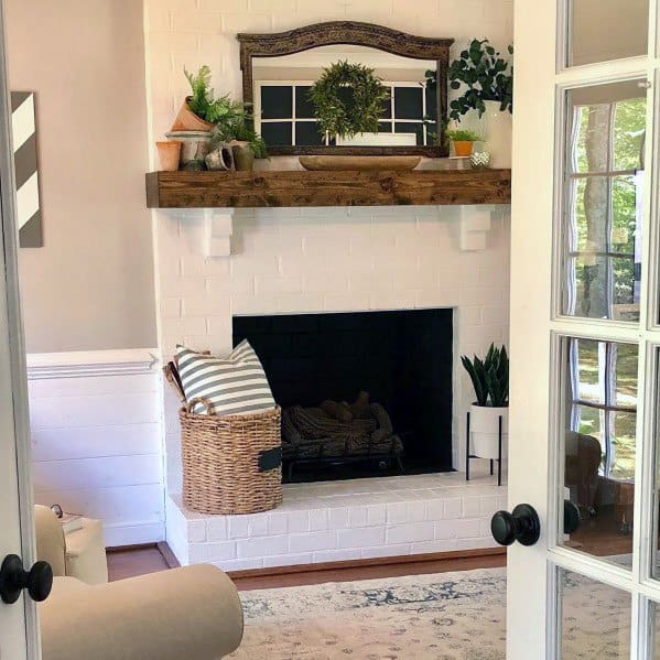 Home Interior Designs White Painted Fireplaces