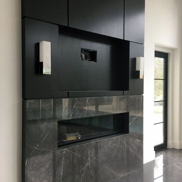 marble linear fireplace surround