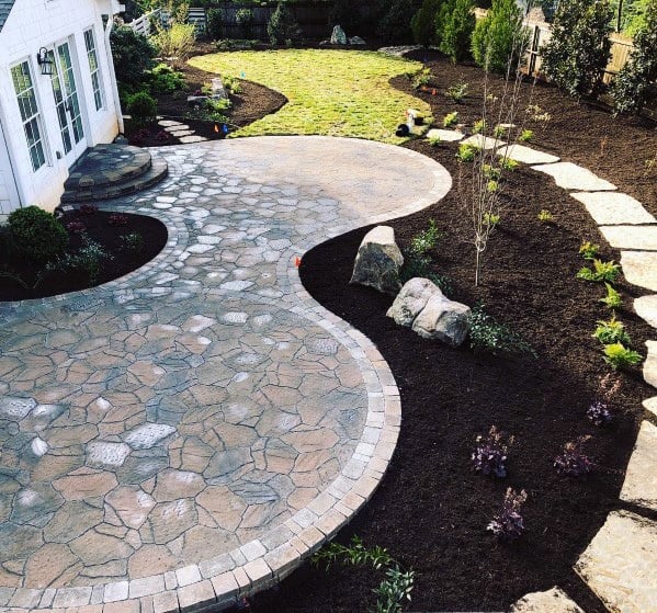 circular flagstone path