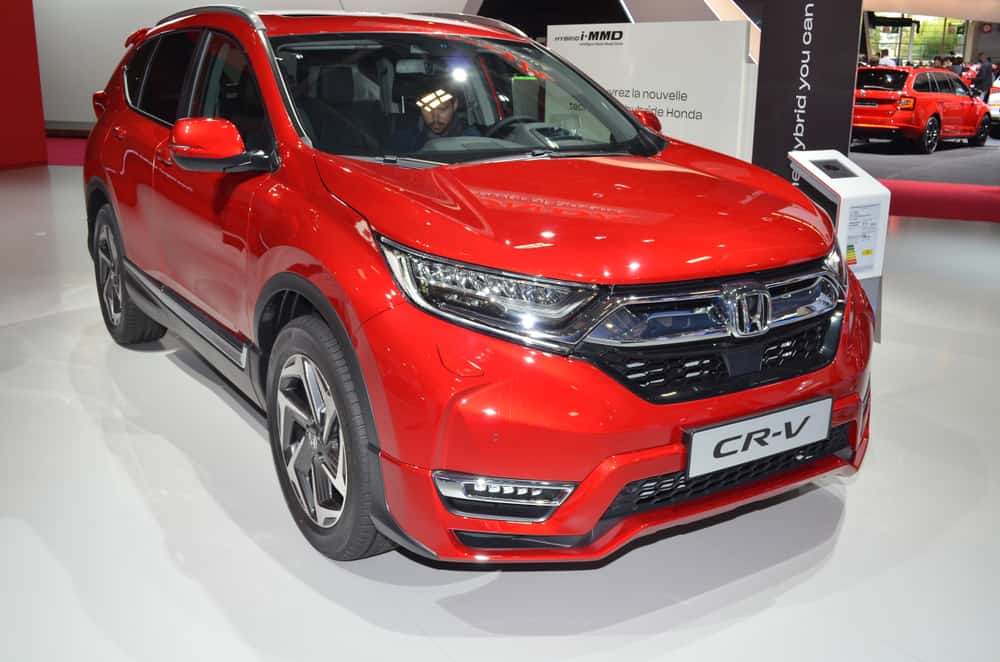 red honda cr-v presented at paris motor show