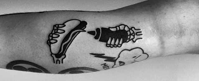 Hot Dog Tattoo Designs For Men