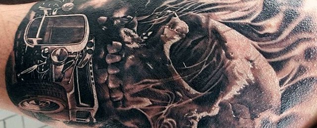 Hot Rod Tattoo Designs For Men