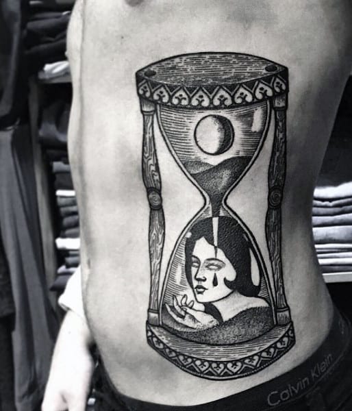 Hourglass Tattoo Ideas For Men