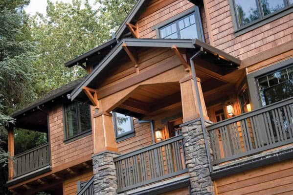 rustic terracotta shingle siding