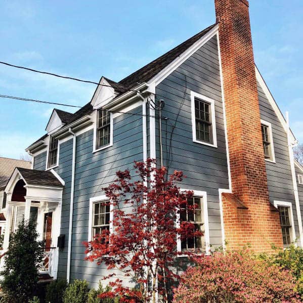 light grey clapboard siding