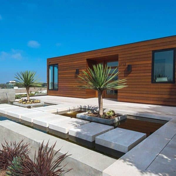 modern wood panel siding