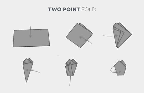 How To Fold A Two Point Pocket Square