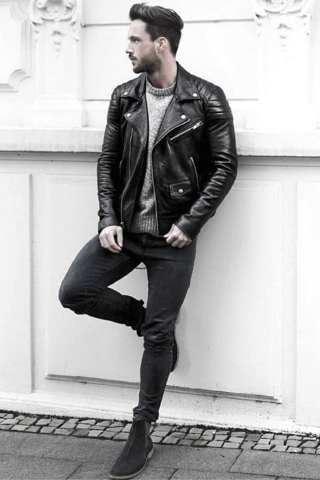 How To Wear A Leather Jacket Leather Jacket Outfits Outfits For Men