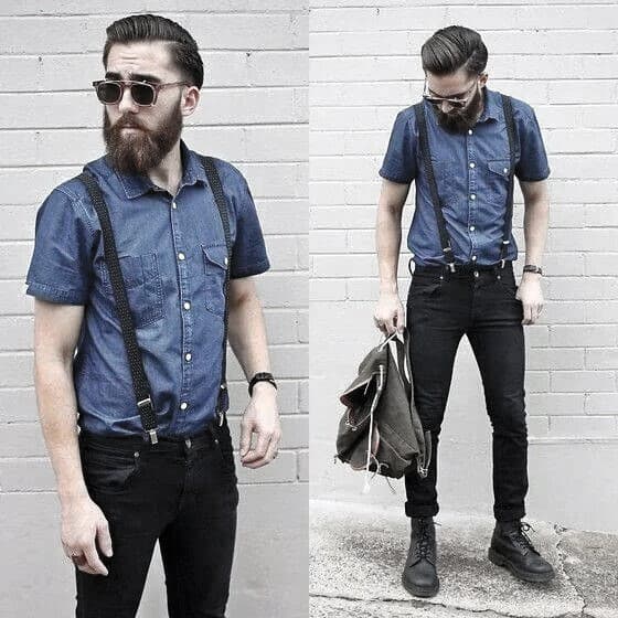 How To Wear Suspenders With Jeans Outfits Male Style