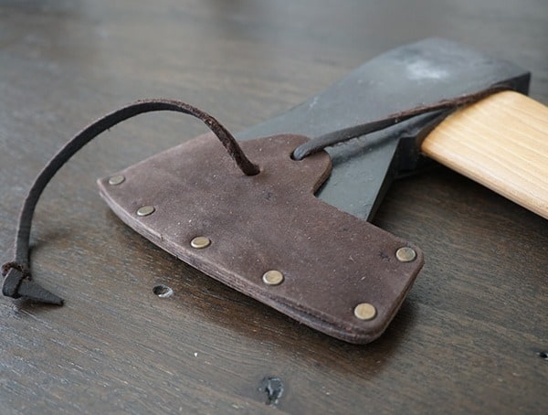 Hults Bruk American Felling Axe With Leather Sheath Attached
