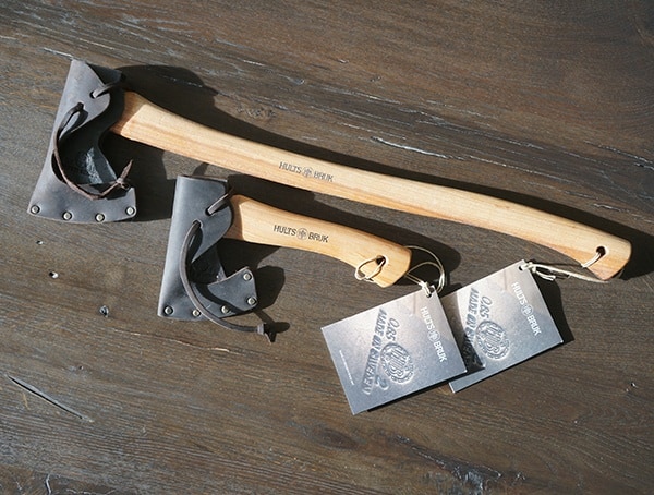 Hults Bruk Forester Axe And Jonaker Hatchet With Leather Shealths
