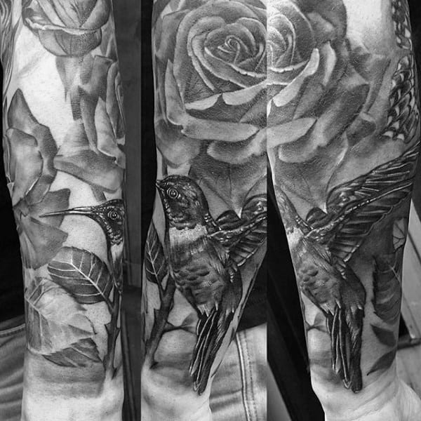 Hummingbird Mens Wrist Tattoos