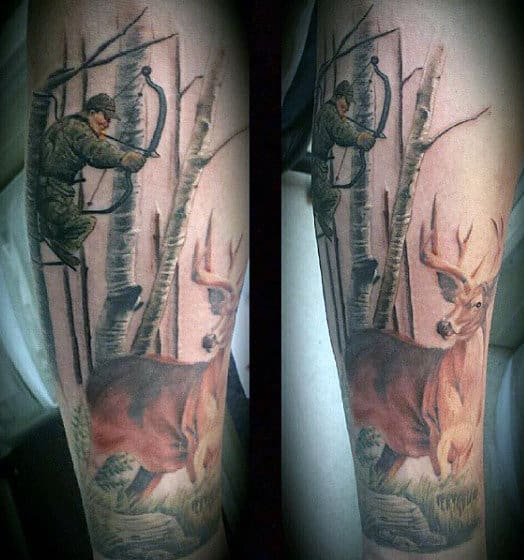 Hunting Arrow Tattoos For Males