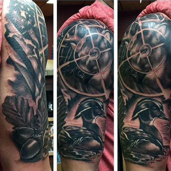 Target Hunting Tattoo Designs For Men