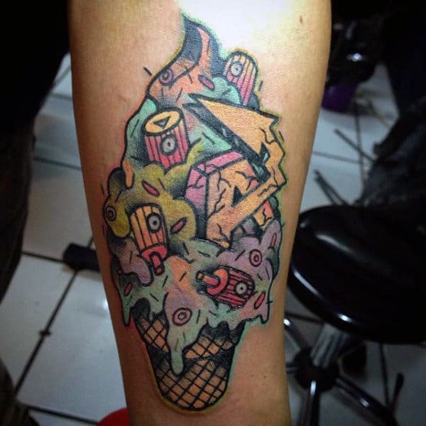 Ice Cream Spray Paint Nozzle Caps Mens Graffiti Tattoo Design