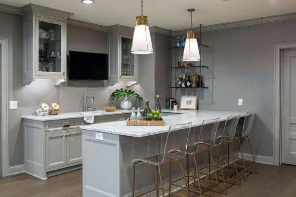 basement wet bar counter