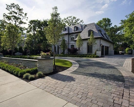 Ideas For Gravel Driveways With Stone Pavers Contemporary Design