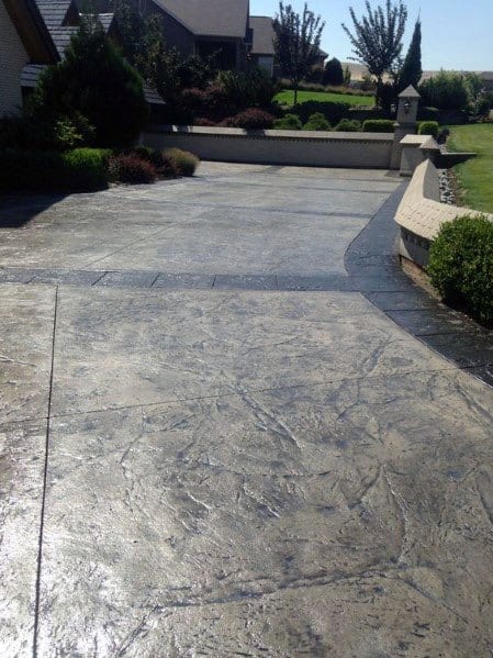 stamped concrete driveway