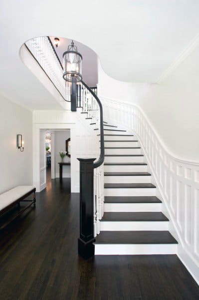 home foyer with grand staircase 