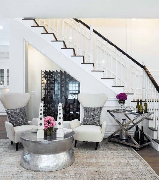 white elegant staircase 