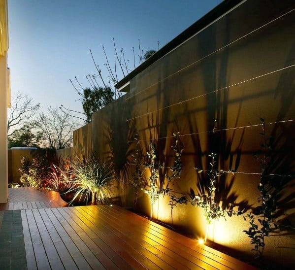 side yard landscape spotlights