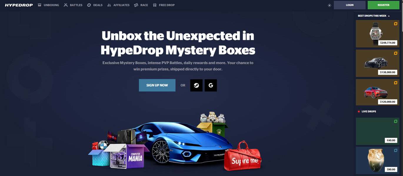 HypeDrop mystery box