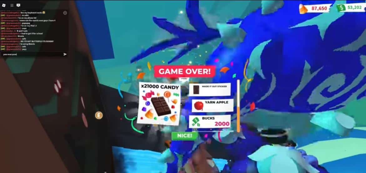 Game Over! Colorful confetti, 10,000 candy, sticker, yarn apple, 2,000 bucks—rare Adopt Me 2025 Halloween Hauntlet prizes